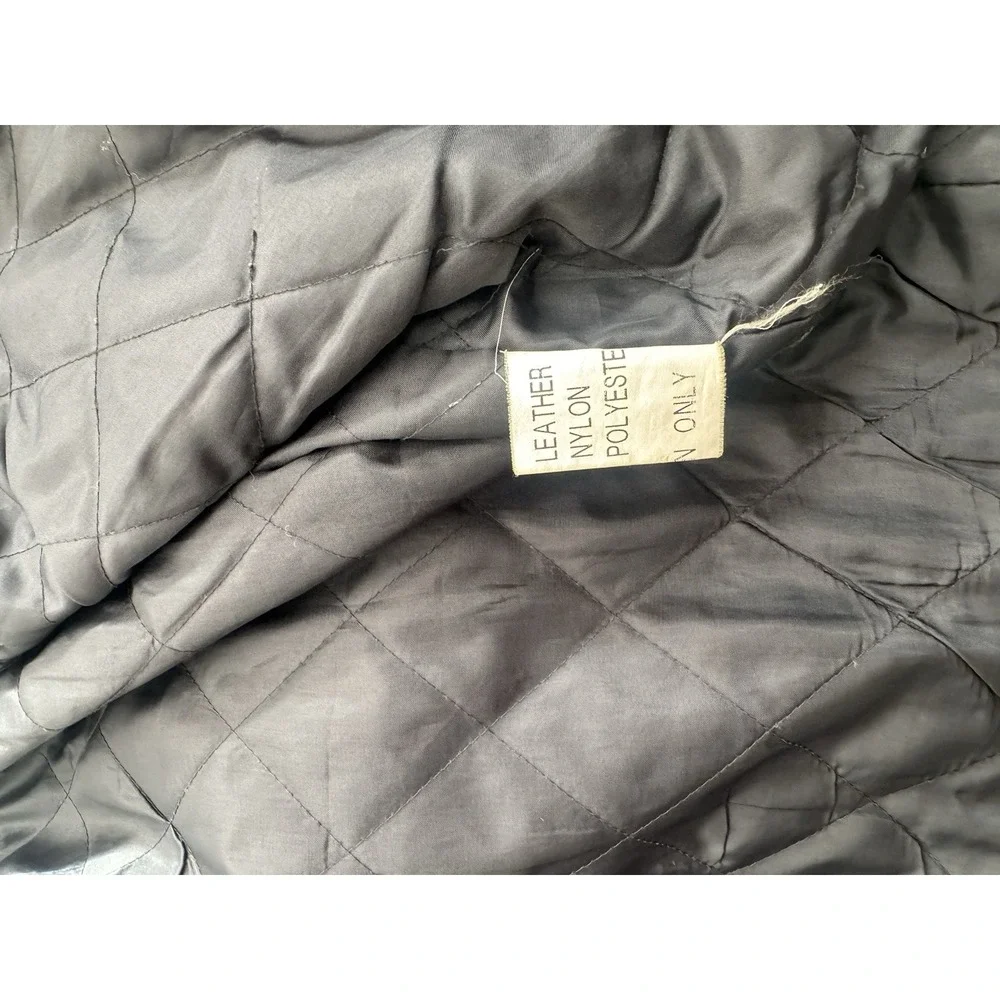 Wilda‎ Vtg Men's Leather Jacket USA Biker Black Size XXL Vintage
